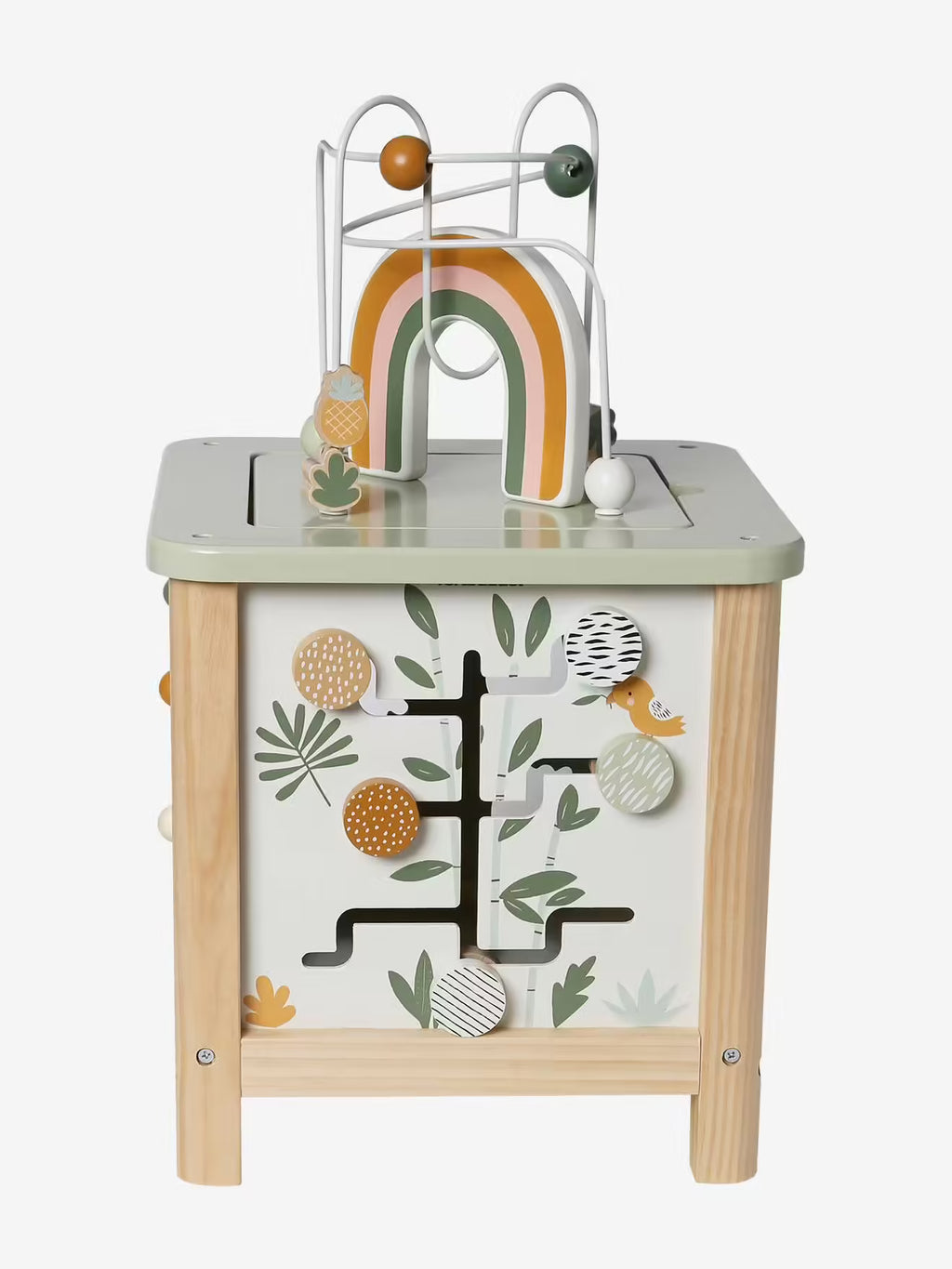 Grand cube d’activités en bois - Vertbaudet
