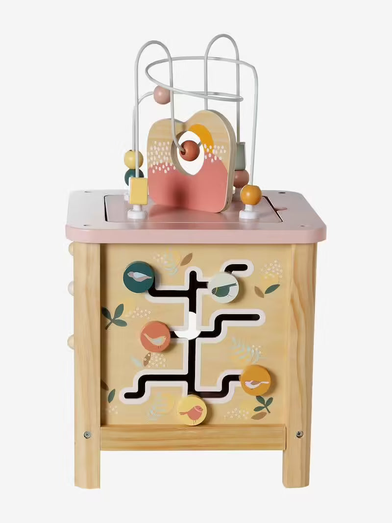 Grand cube d’activités en bois Savania - Vertbaudet