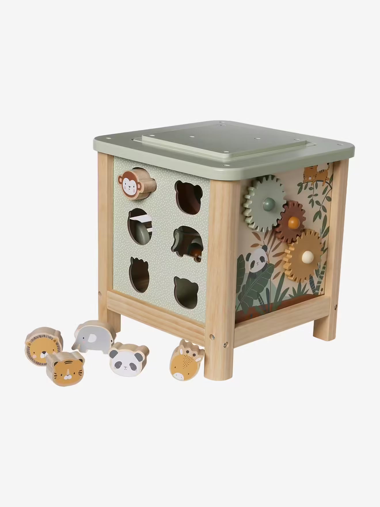 Grand cube d’activités en bois - Vertbaudet