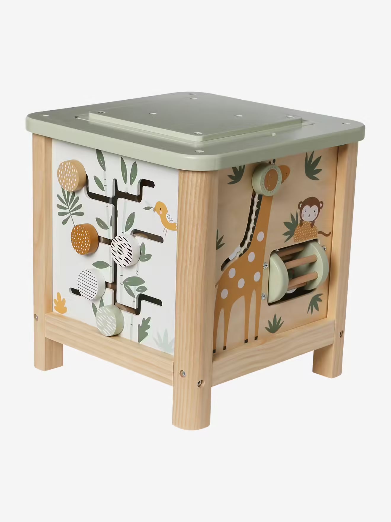 Grand cube d’activités en bois - Vertbaudet