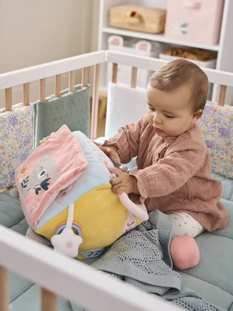 Grand cube d’activités en tissu KOALA rose - Vertbaudet