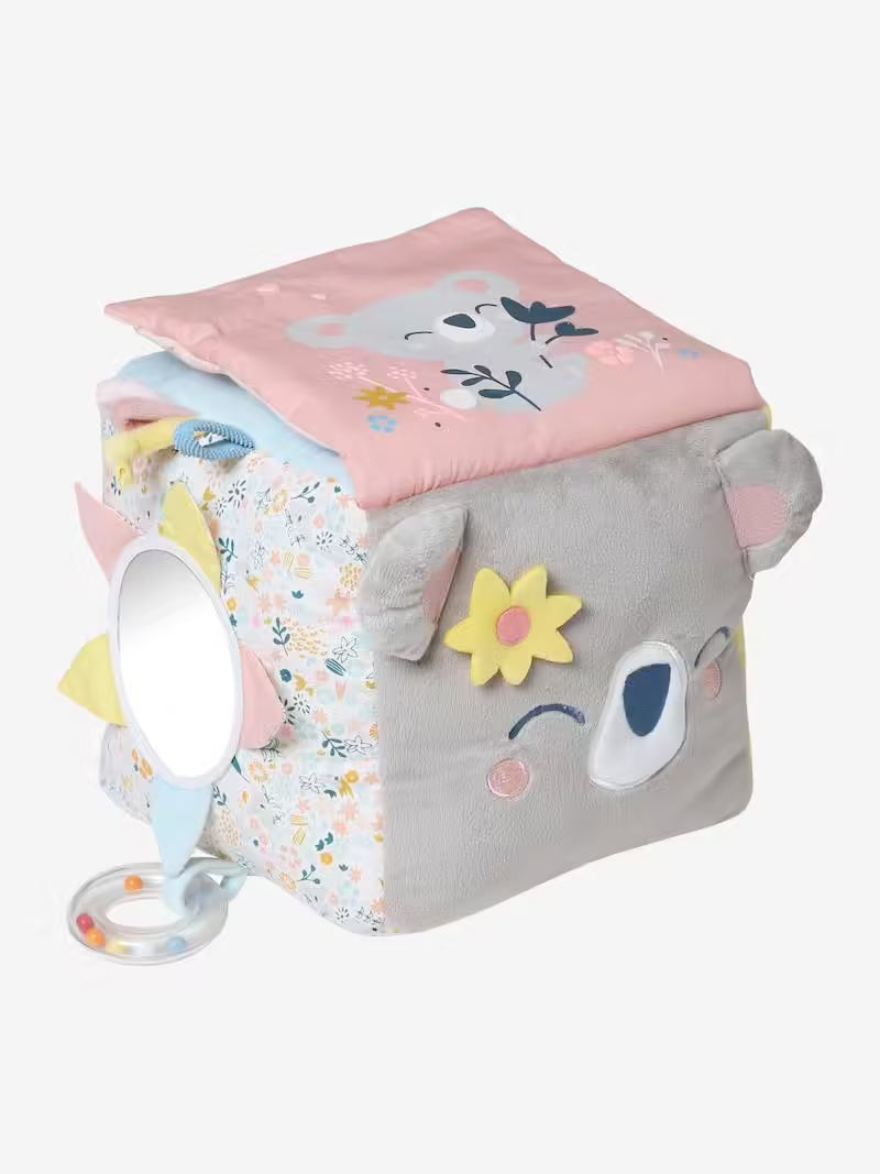 Grand cube d’activités en tissu KOALA rose - Vertbaudet