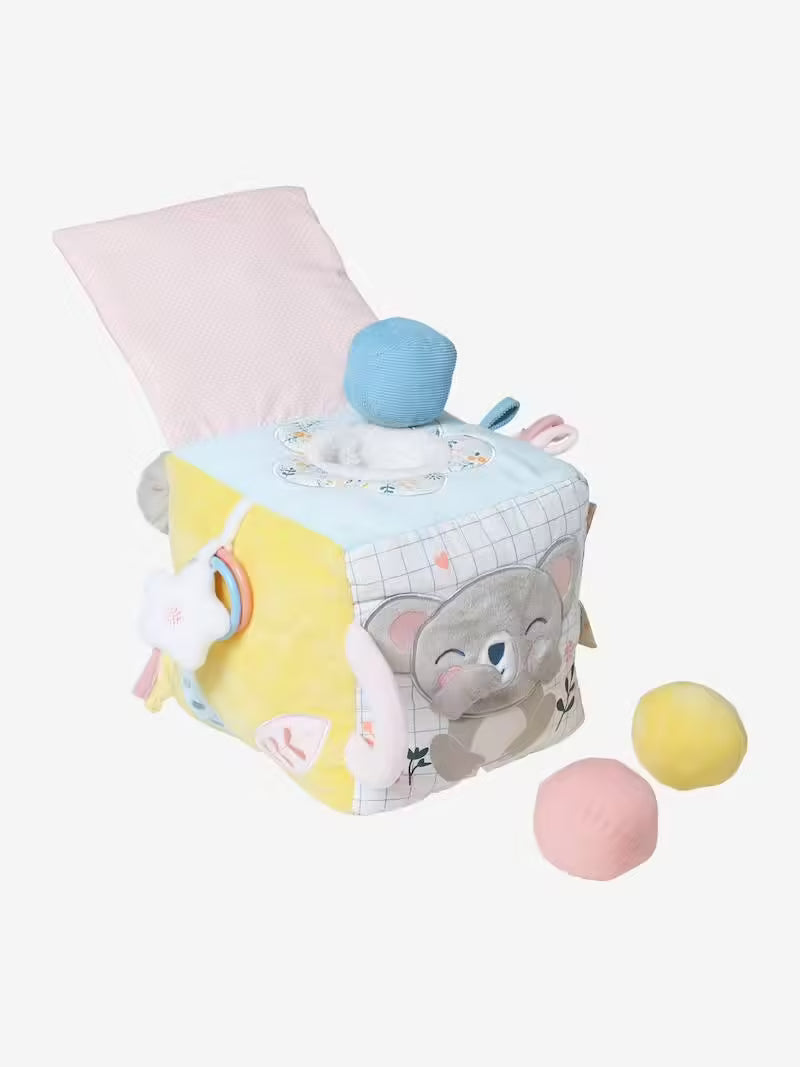 Grand cube d’activités en tissu KOALA rose - Vertbaudet