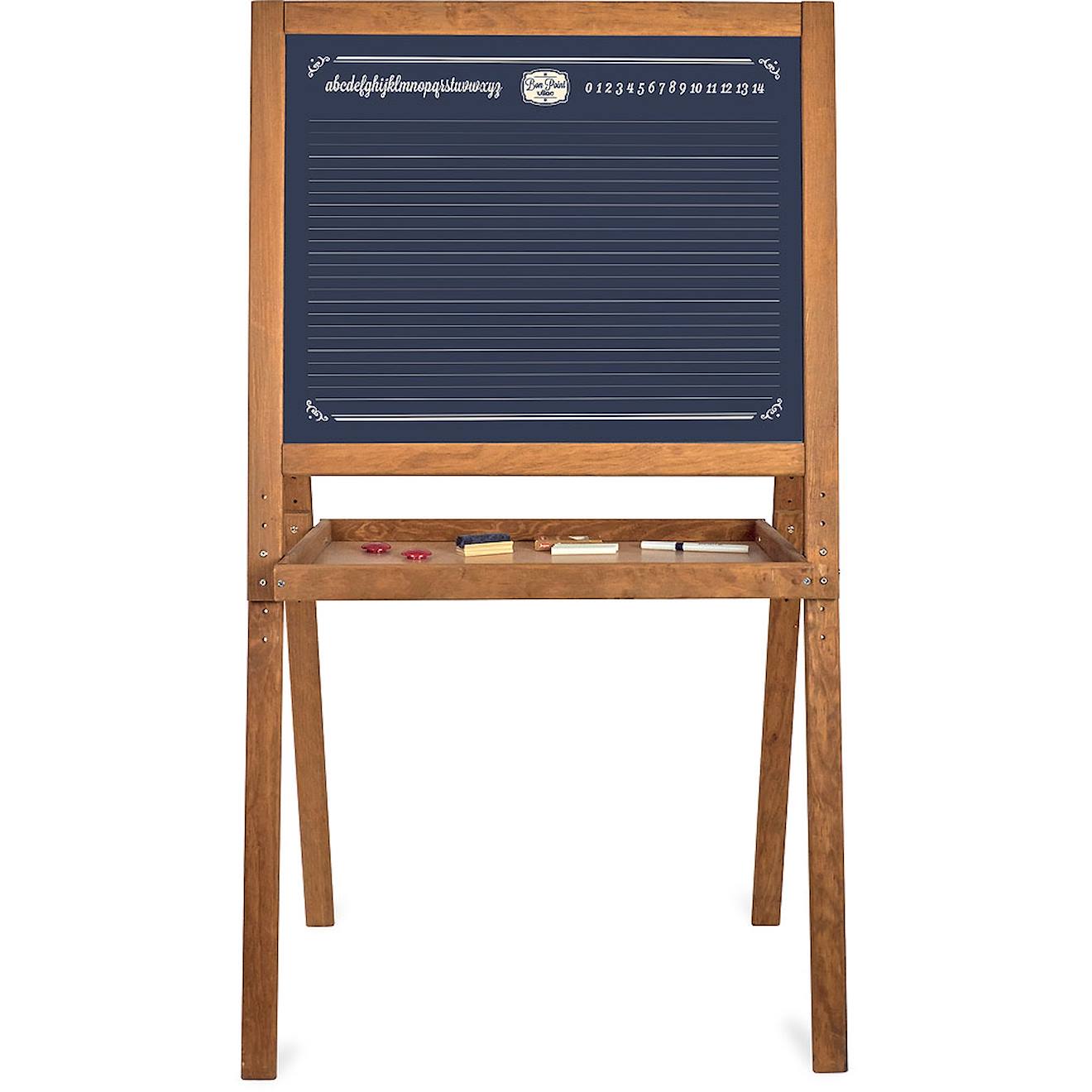 Grand tableau d'écolier vintage marron