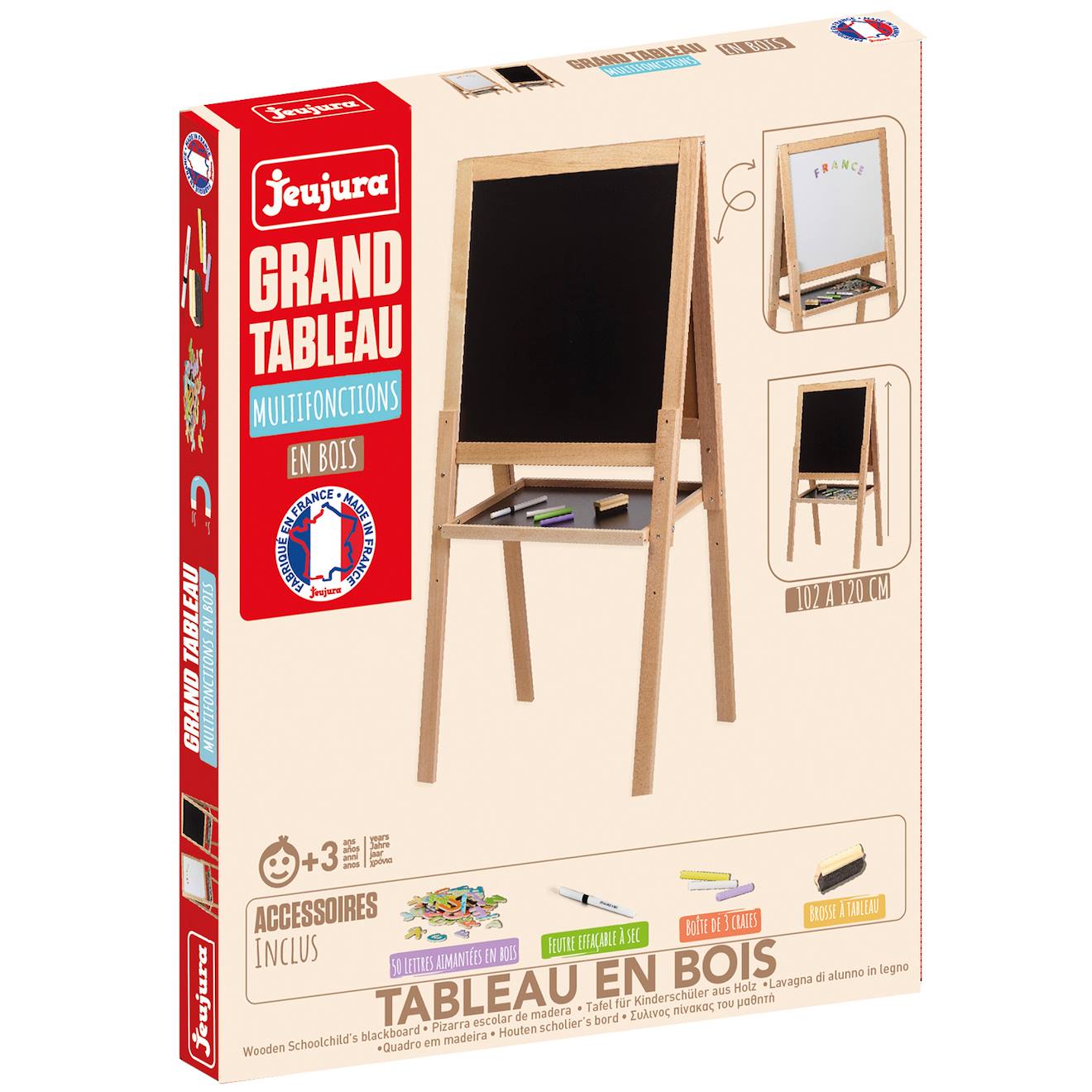 Grand tableau multifonctions en bois beige