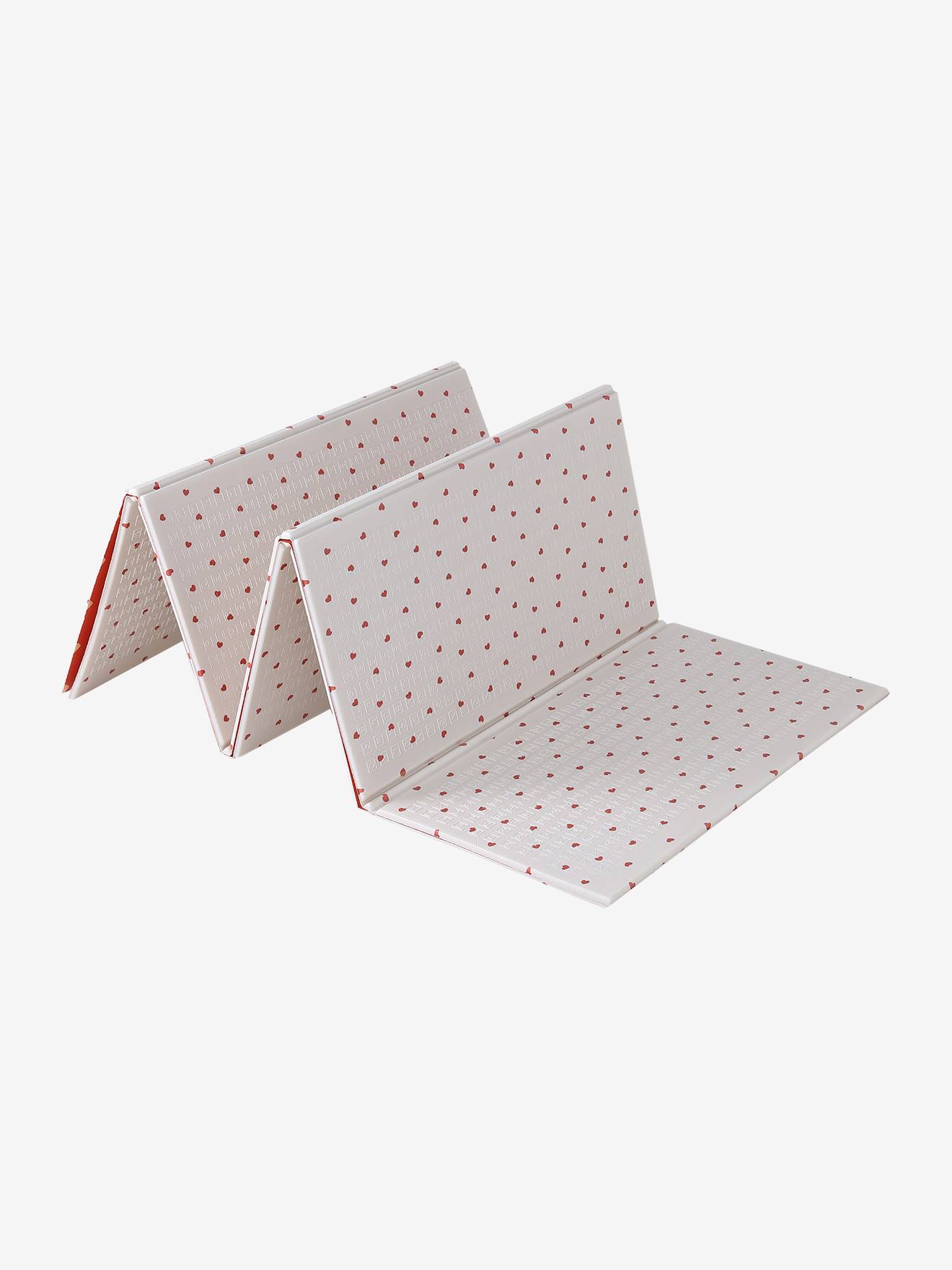 Grand tapis d'activités pliable petit cœur