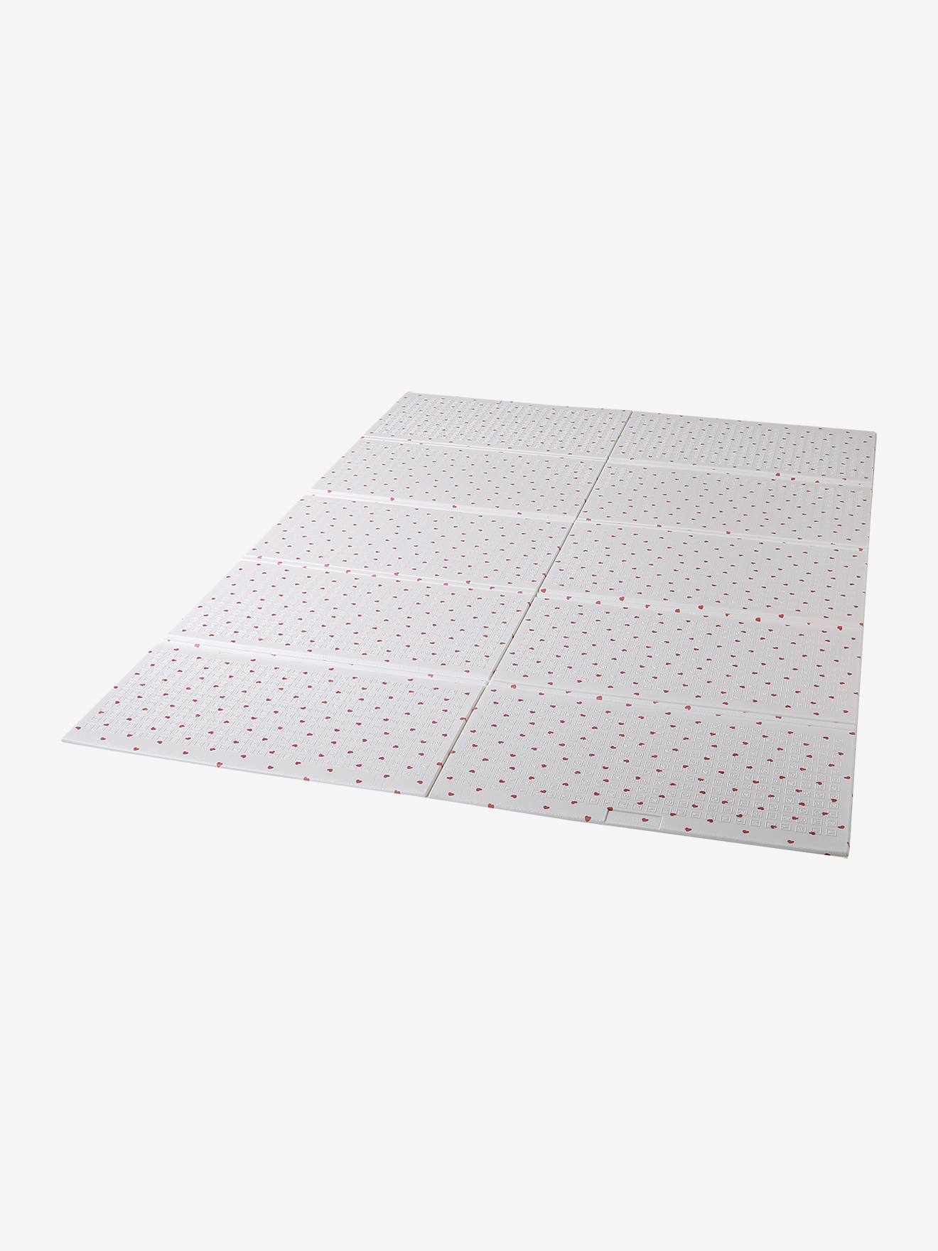 Grand tapis d'activités pliable petit cœur