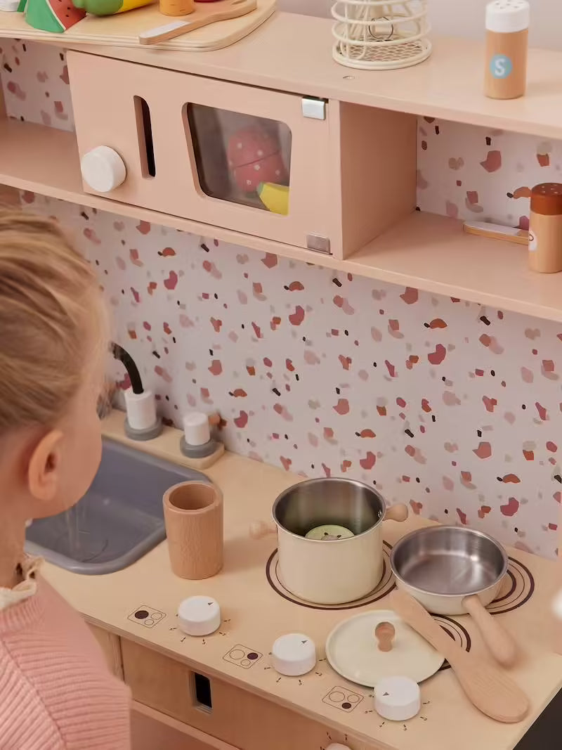 Grande cuisine pour enfant en bois équipée - Vertbaudet
