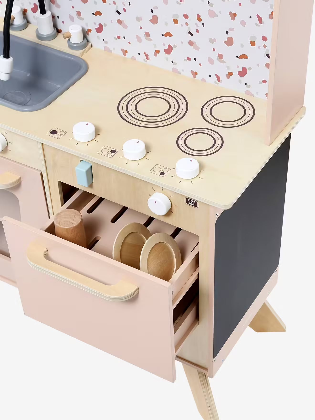 Grande cuisine pour enfant en bois équipée - Vertbaudet