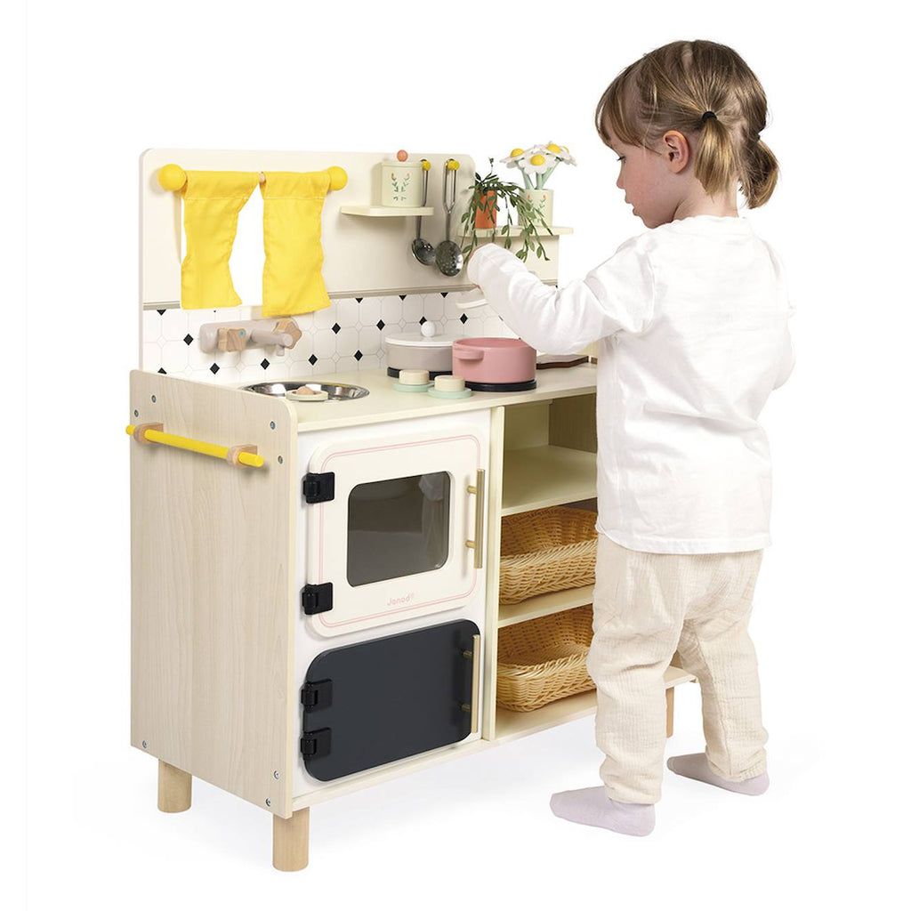 Grande cuisine en bois FSC - mamie soleil multicolore