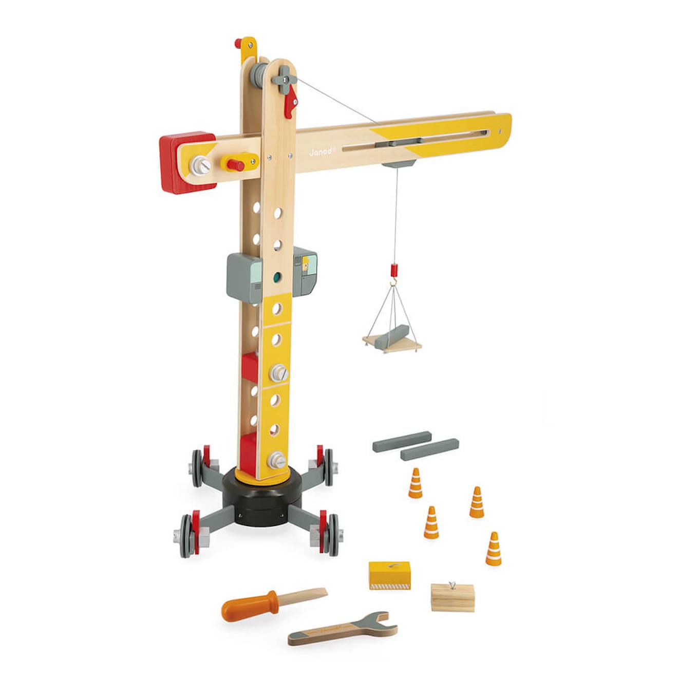 Grande grue en bois FSC jaune