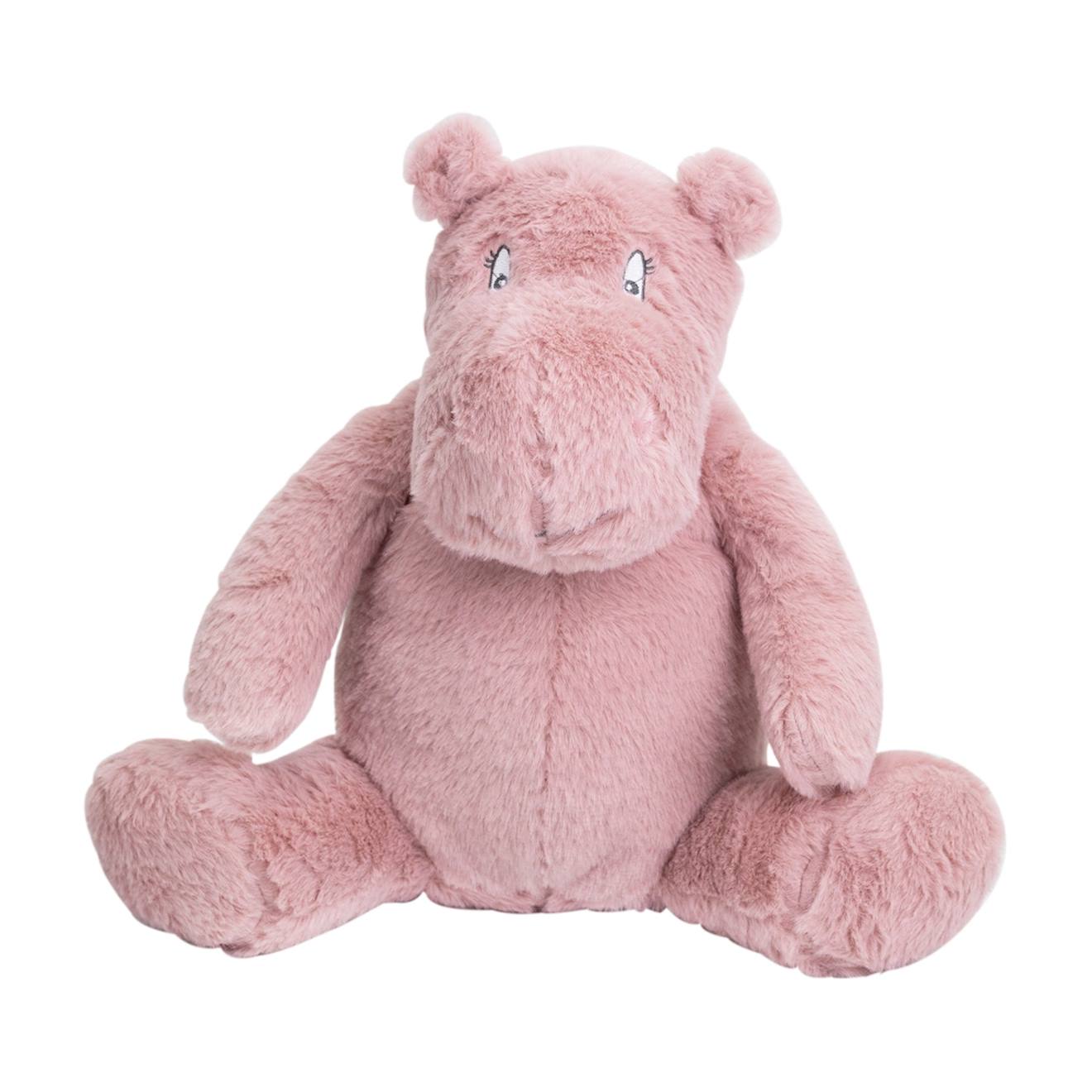 Grande peluche bébé cléo l'hippo 30cm rose