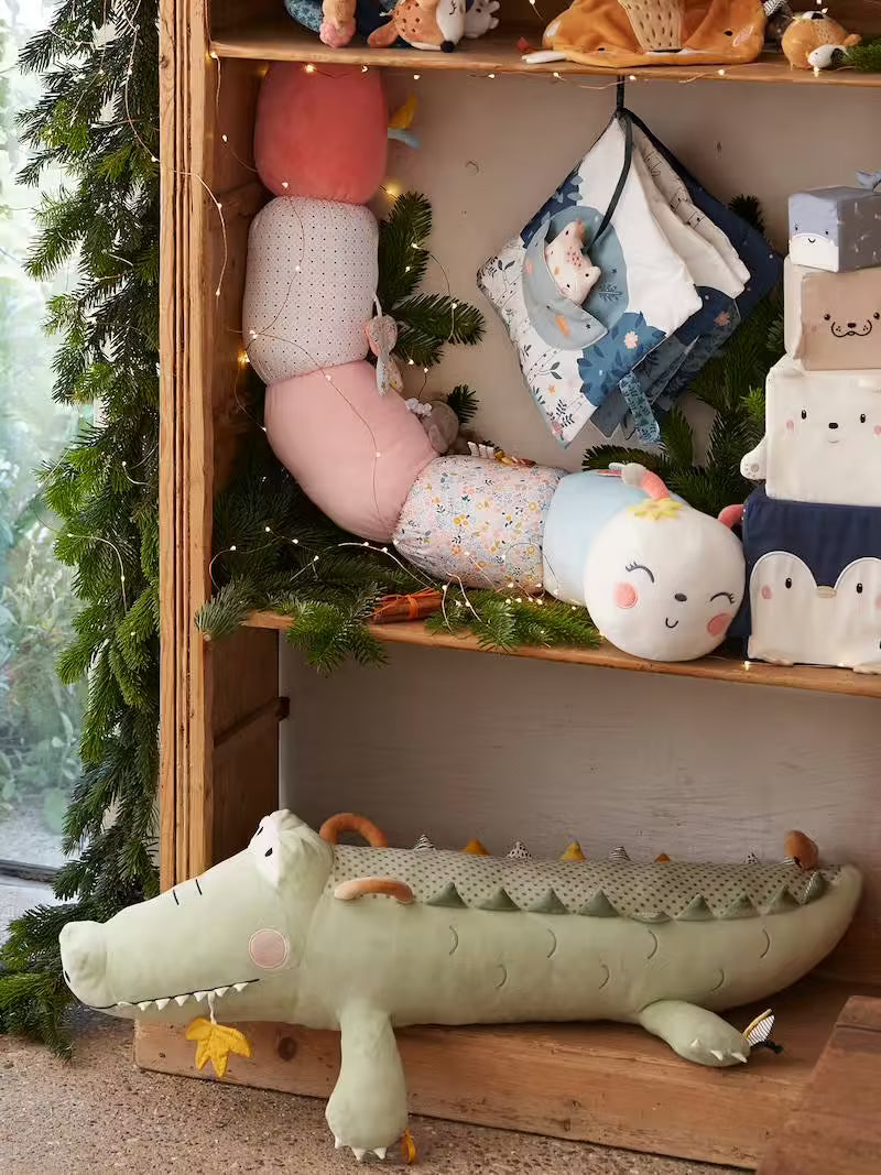 Grande peluche d’activités Crocodile à chevaucher - Vertbaudet