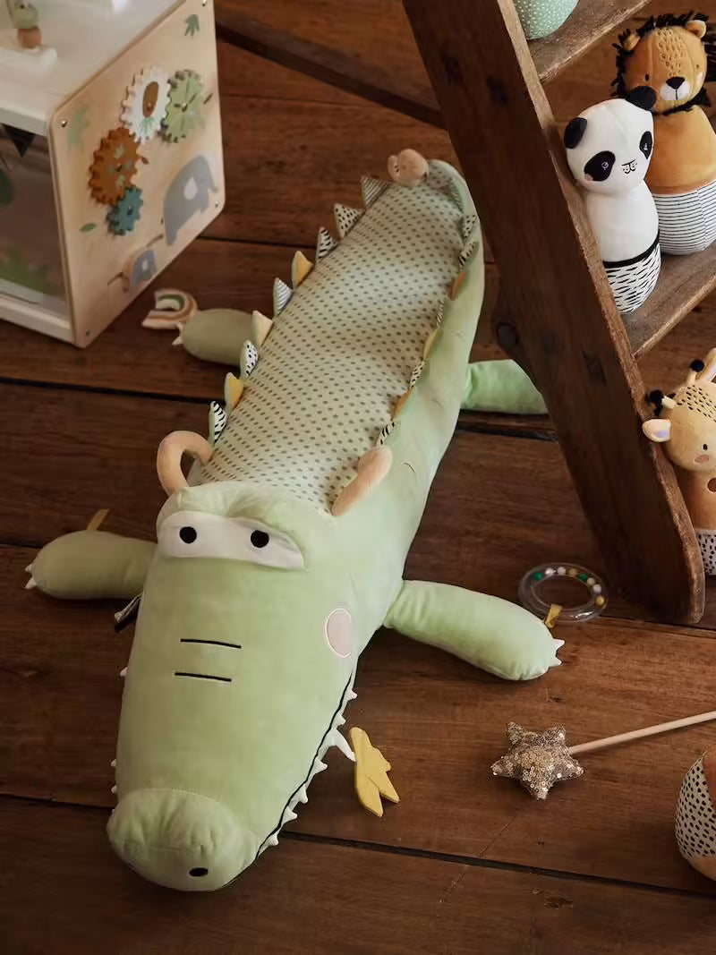 Grande peluche d’activités Crocodile à chevaucher - Vertbaudet