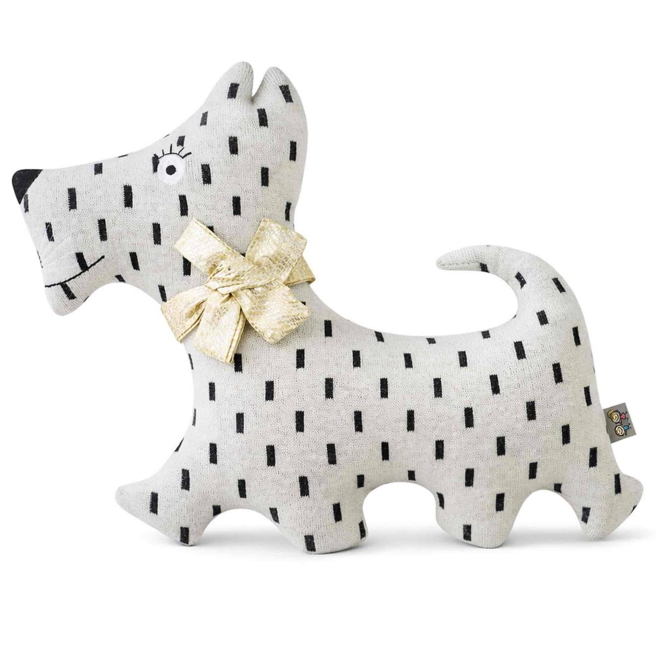 Grande peluche en coton - chien scotty beige