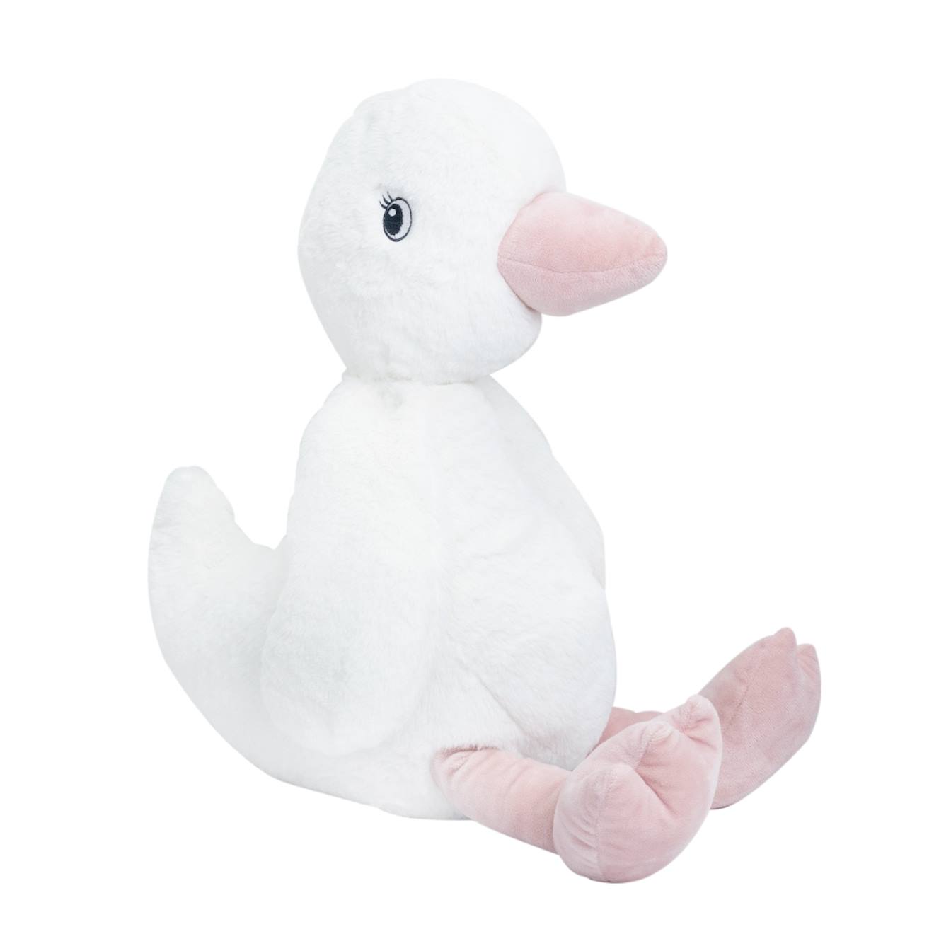 Grande peluche oie toute douce blanc