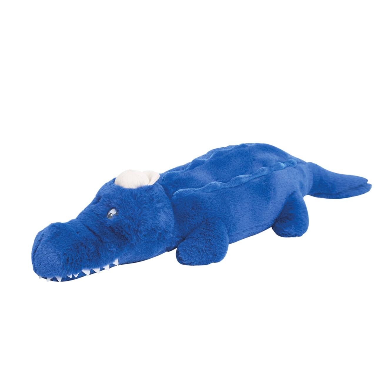 Grande peluche pour bébé - crocodile bleu