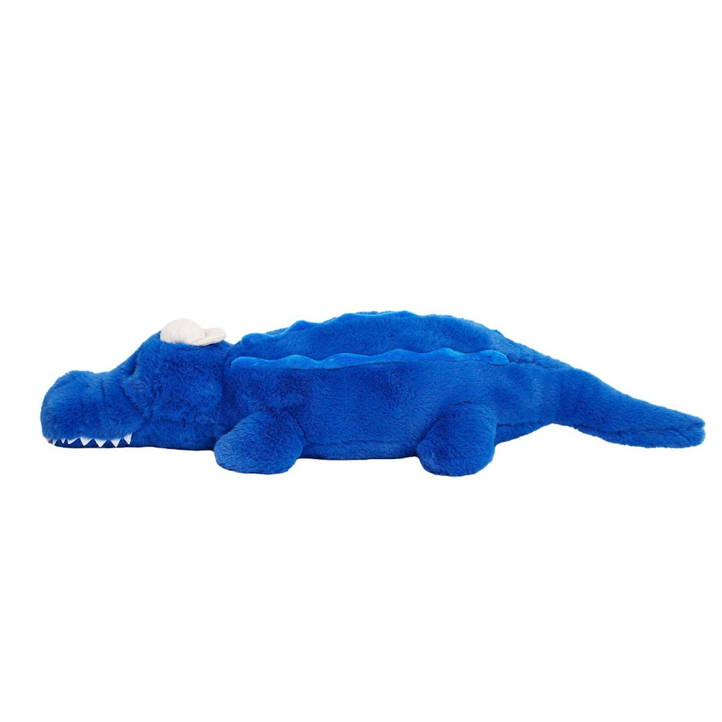 Grande peluche pour bébé - crocodile bleu