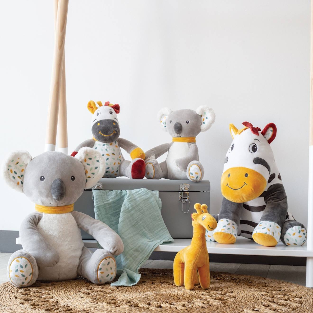 Grande peluche pour bébé modèle koala jaune