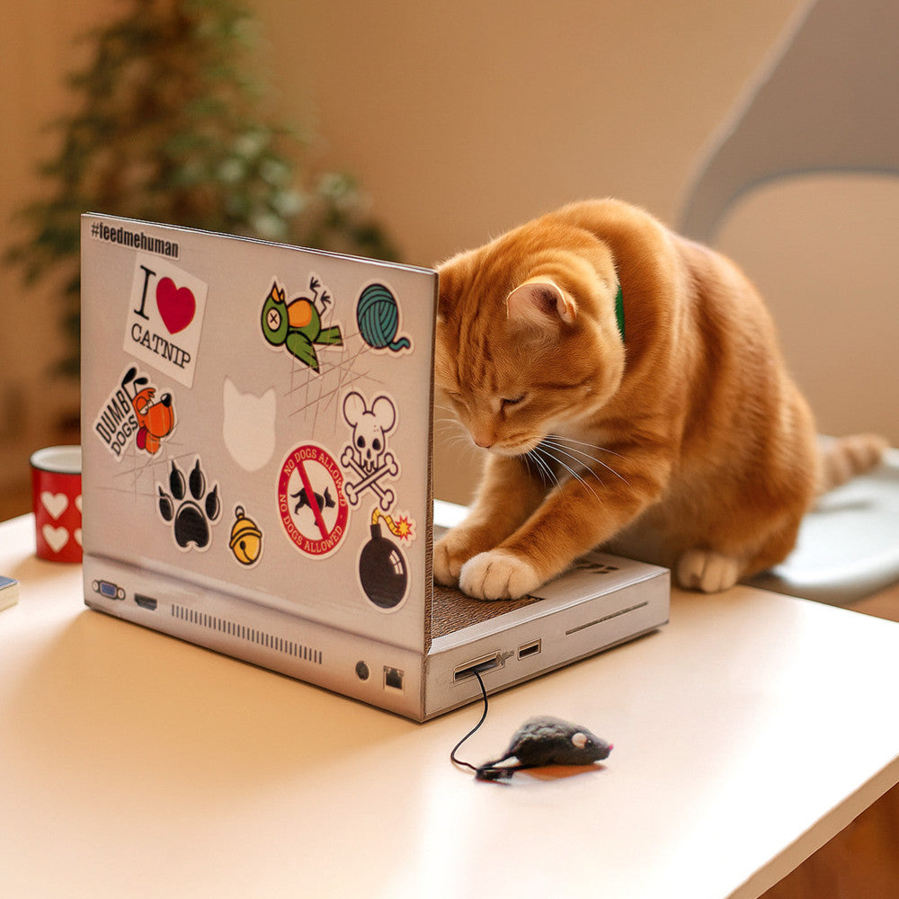 Grattoir pour Chat Ordinateur - Objet Déco Original Suck Uk