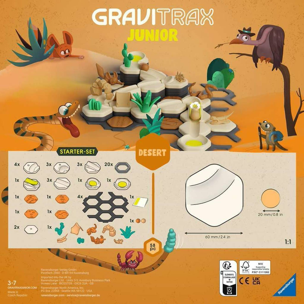 Gravitrax junior starter set - désert orange