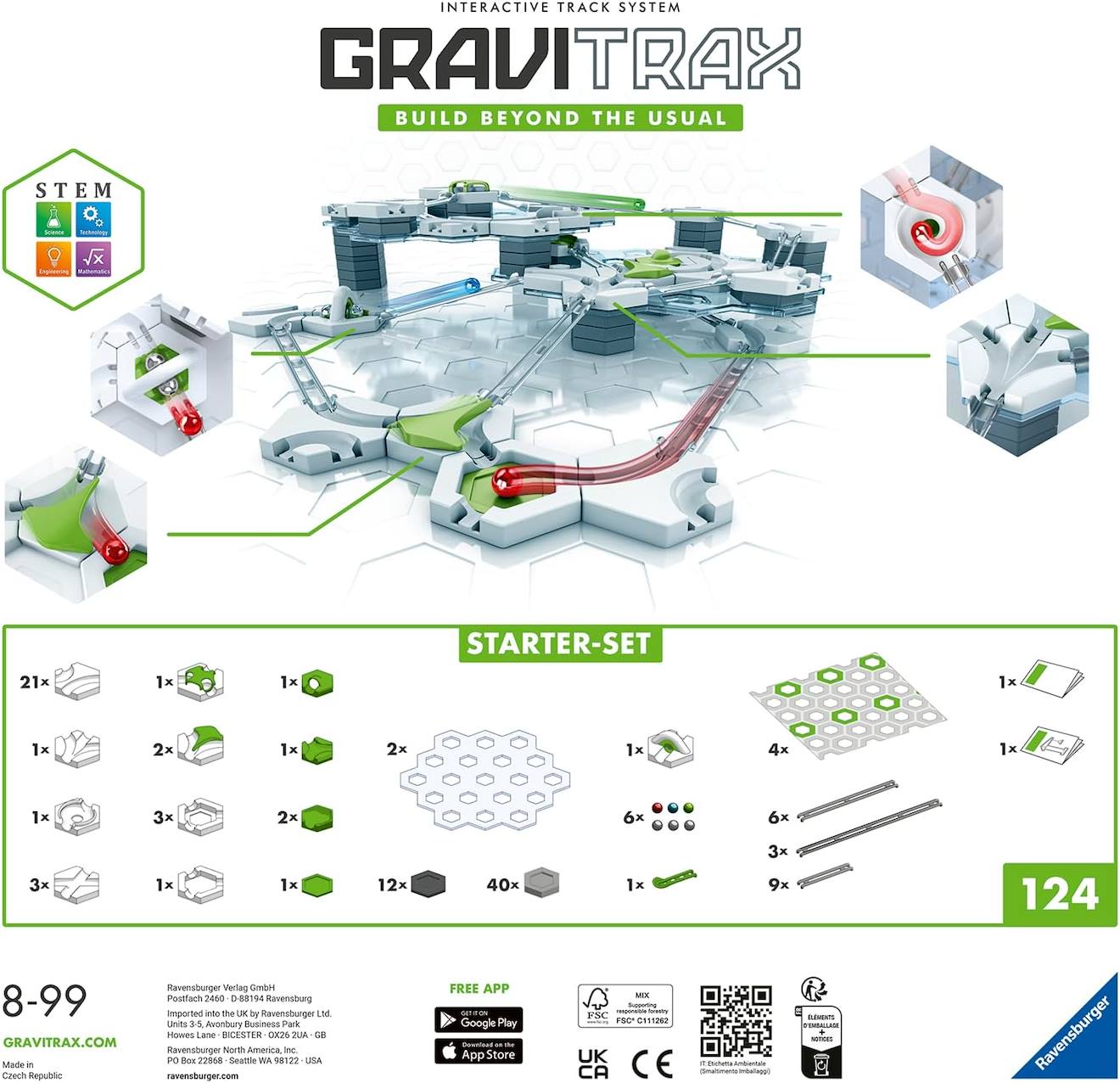 Gravitrax - starter set 122 pièces gris
