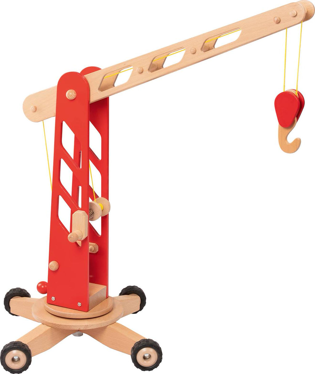 Grue de chantier rouge rouge