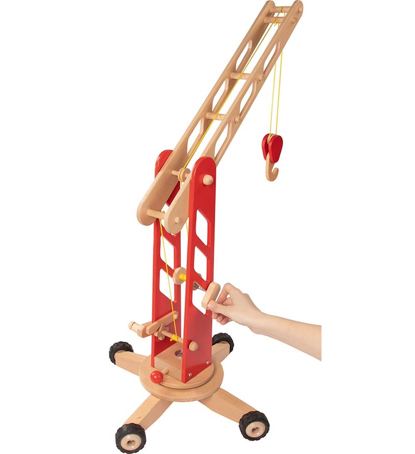 Grue de chantier rouge rouge