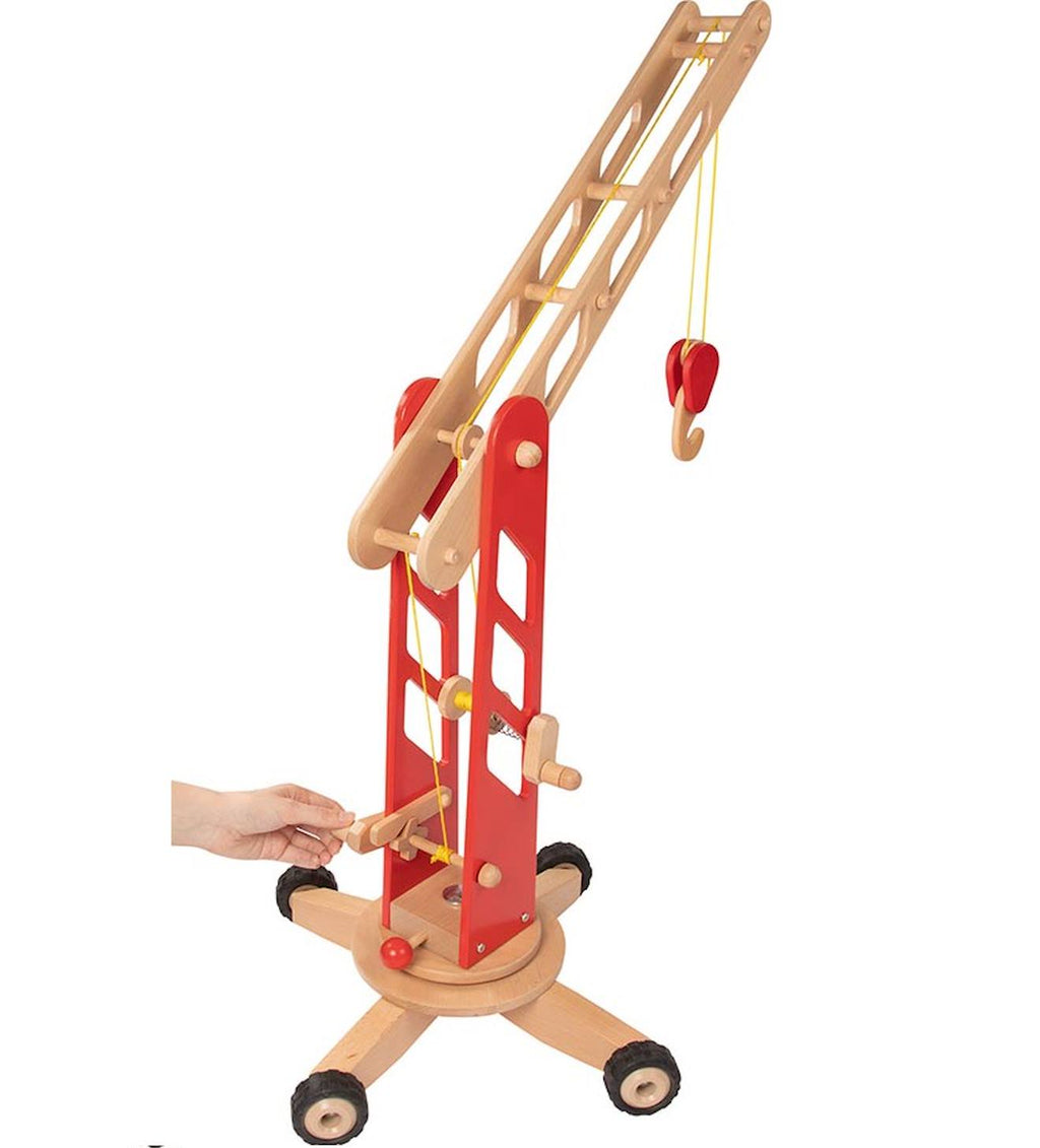Grue de chantier rouge rouge