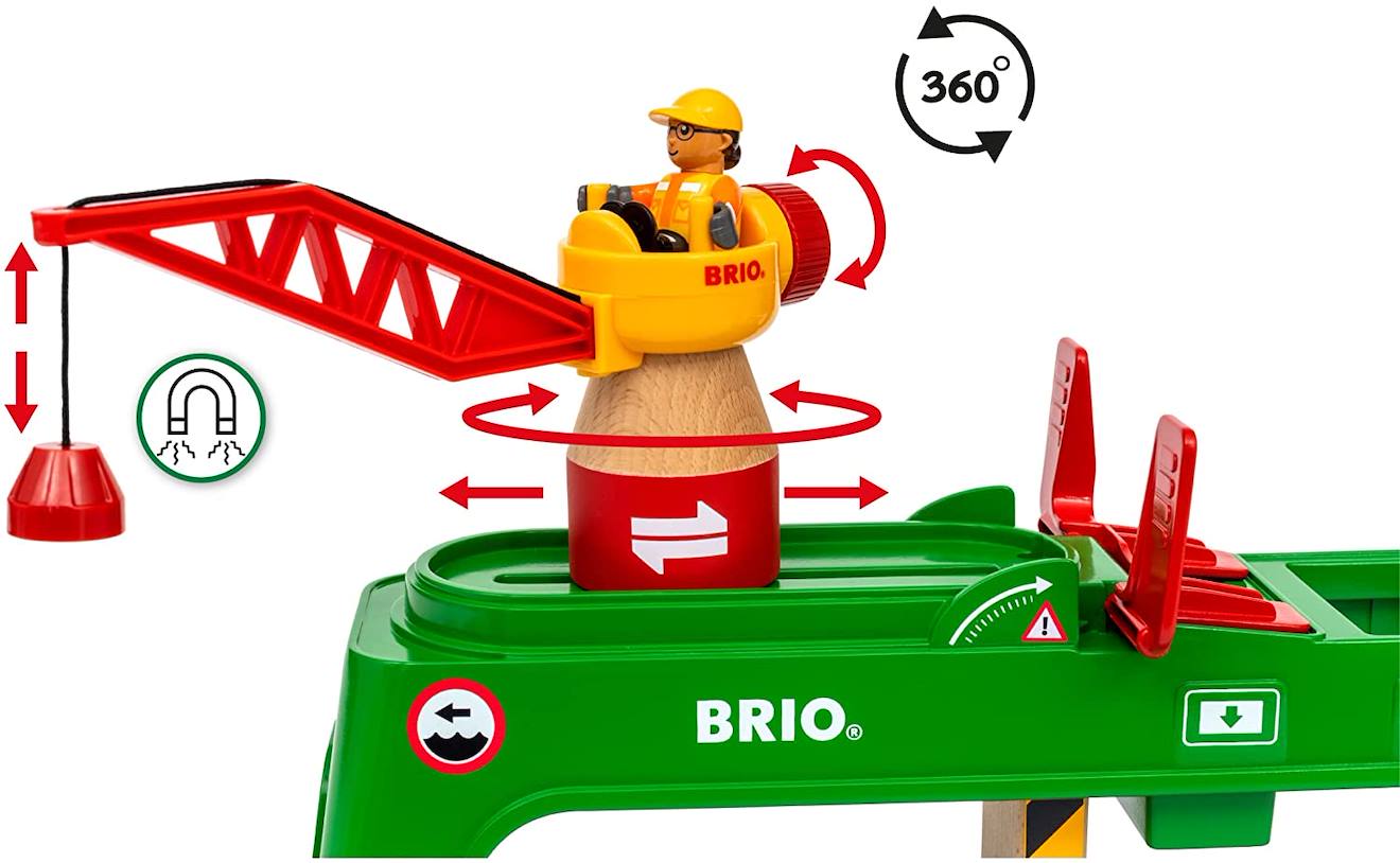Grue double voie de chargement vert