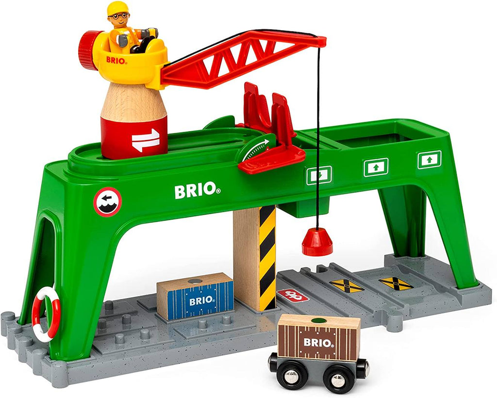 Grue double voie de chargement vert