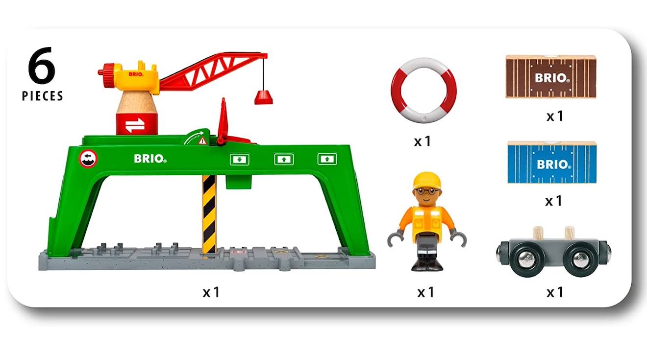 Grue double voie de chargement vert