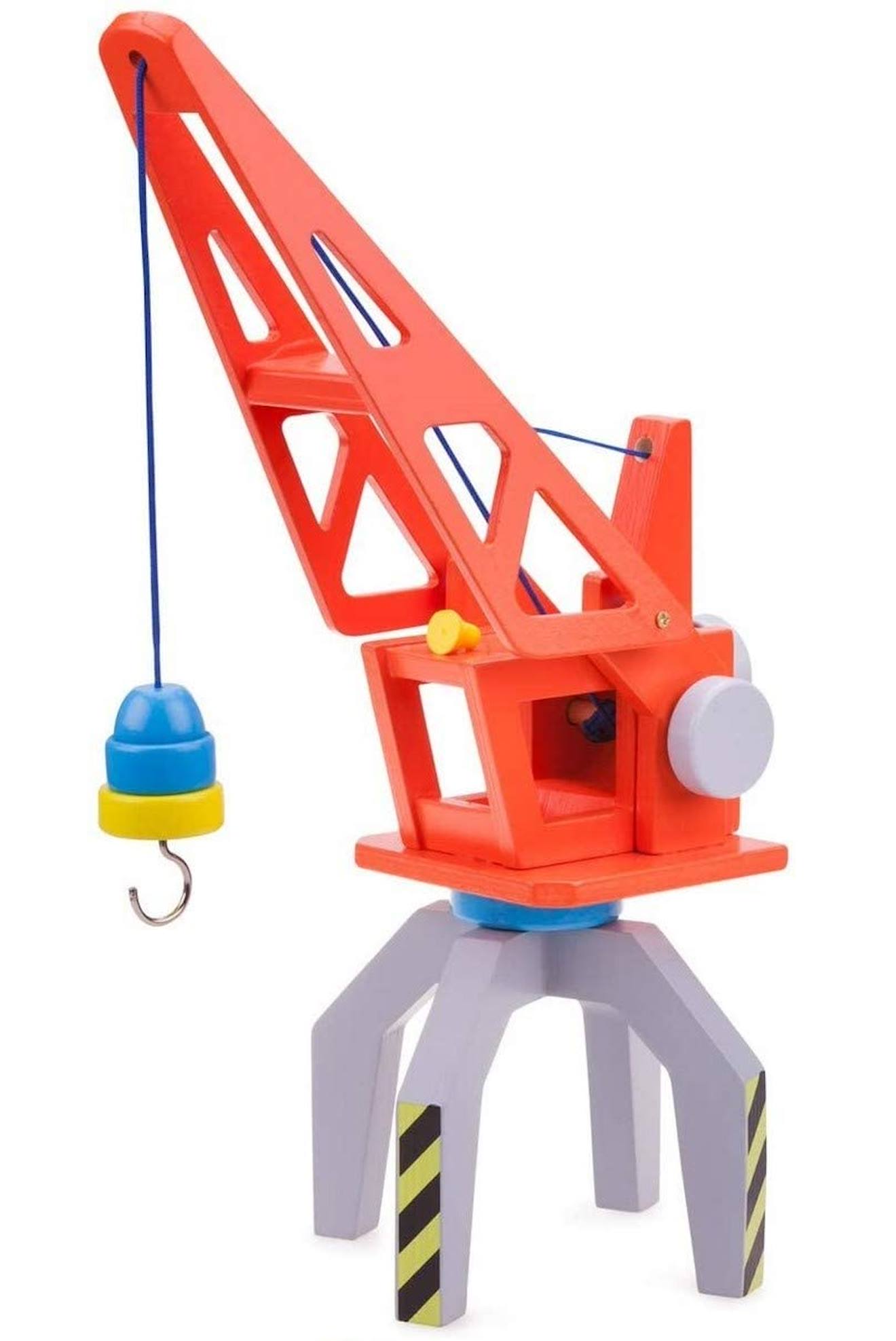 Grue portuaire rouge