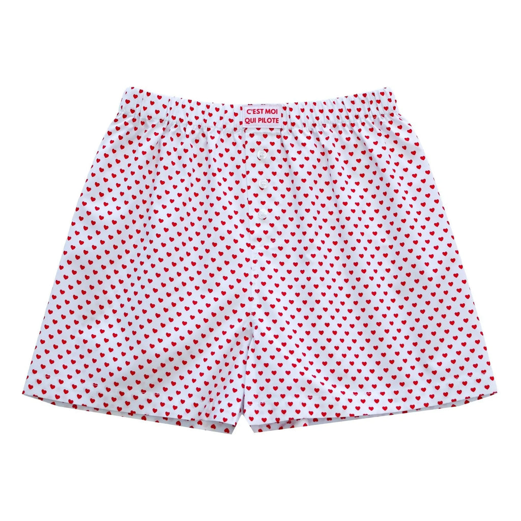 Caleçon Cœurs - Le caleçon unisexe le plus mignon - C'est moi qui pilote
