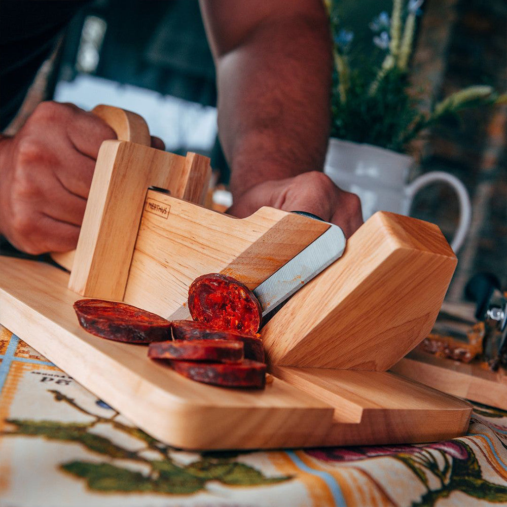 Guillotine à Saucisson en Bois Massif - Guillotine à Saucisson