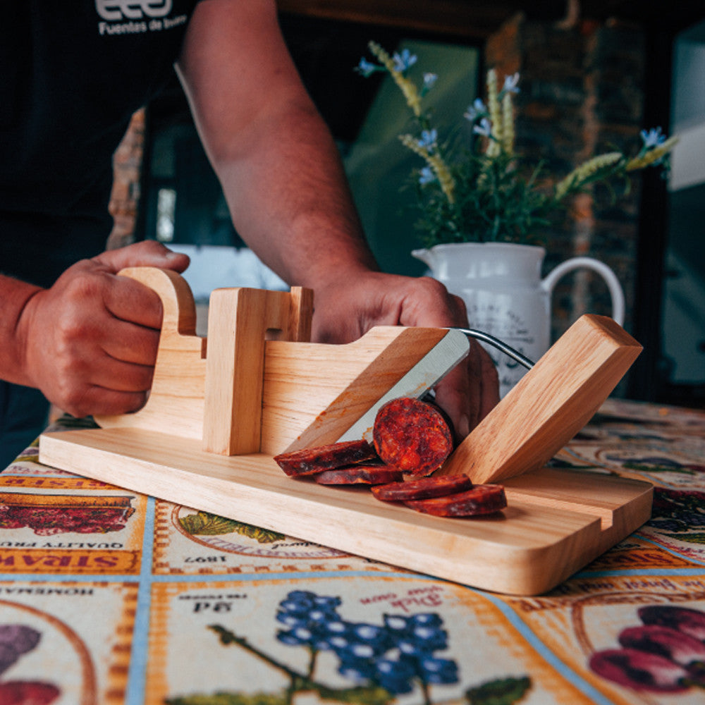 Guillotine à Saucisson en Bois Massif - Guillotine à Saucisson