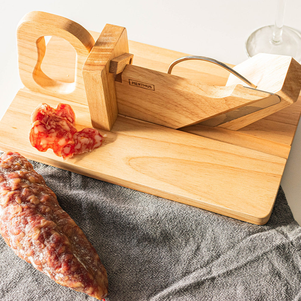 Guillotine à Saucisson en Bois Massif - Guillotine à Saucisson