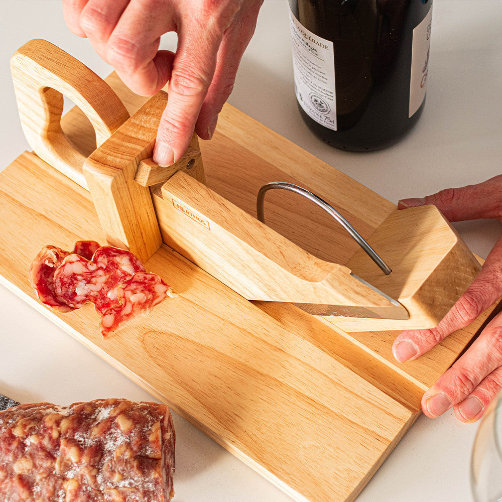Guillotine à Saucisson en Bois Massif - Guillotine à Saucisson