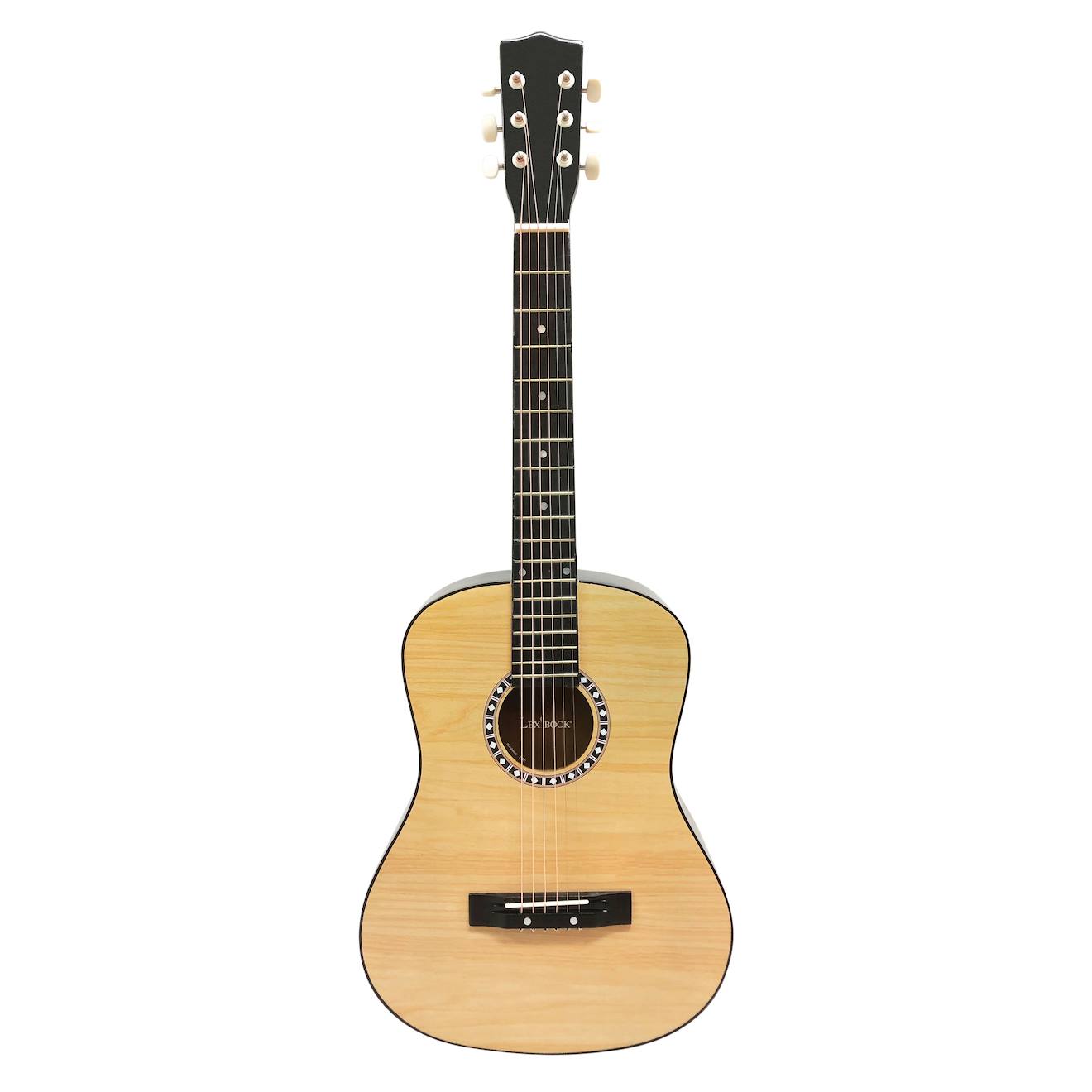 Guitare acoustique en bois avec housse de transport beige
