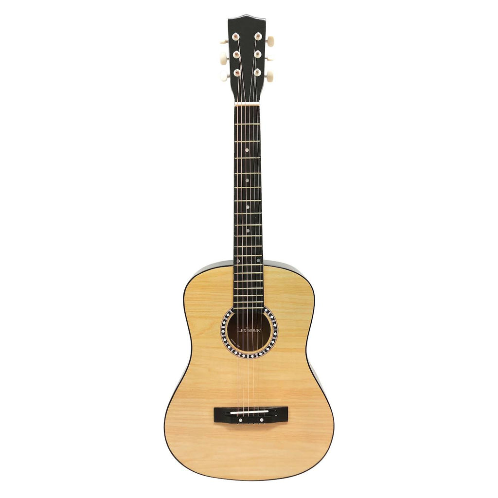 Guitare acoustique en bois avec housse de transport beige