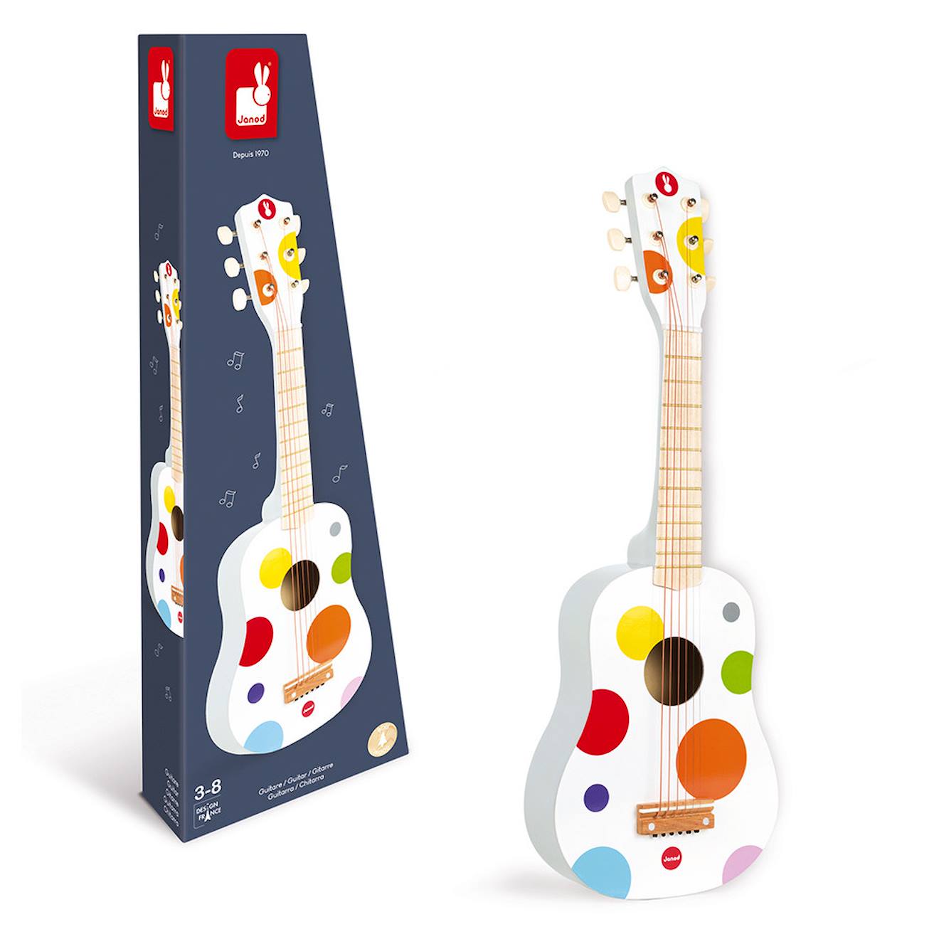 Guitare confetti multicolore