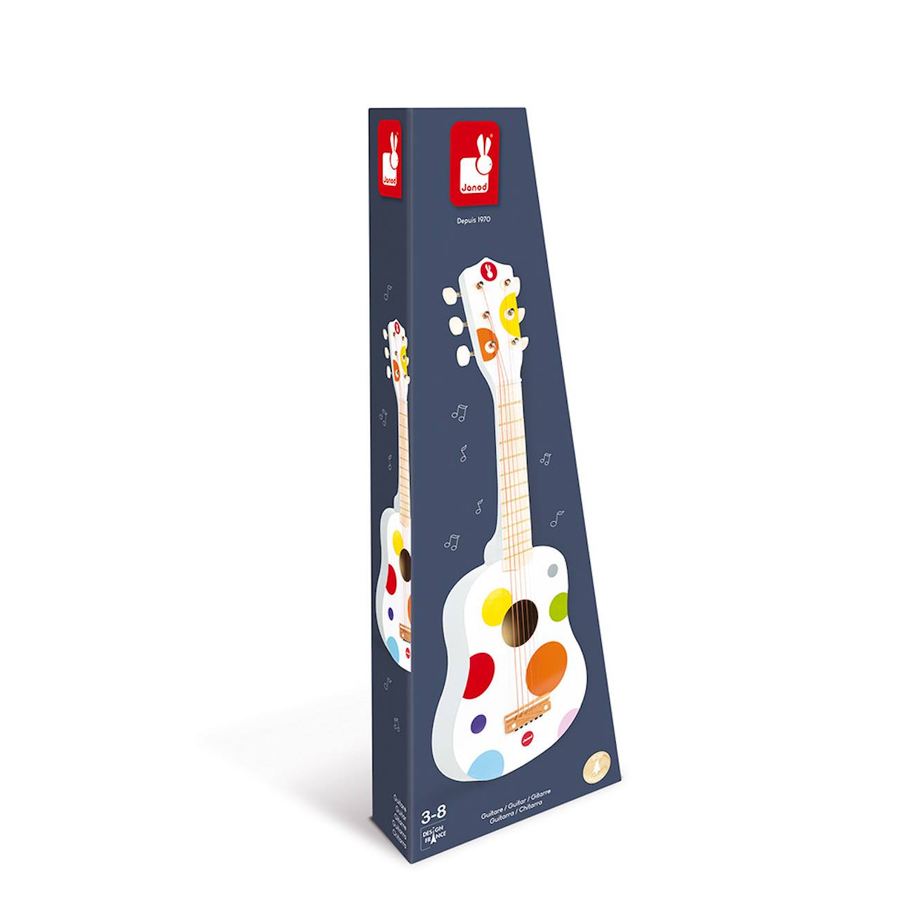 Guitare confetti multicolore