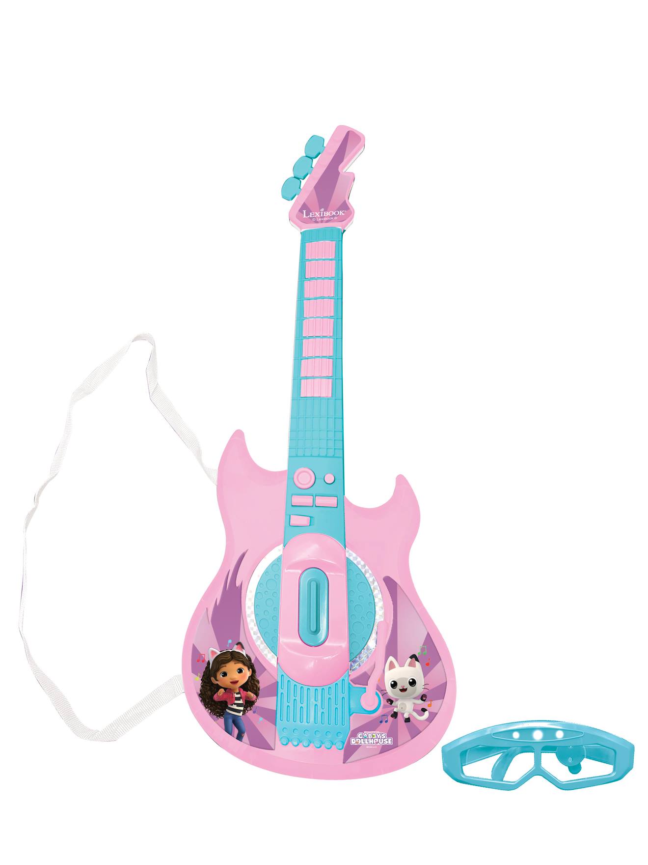 Guitare électronique lumineuse avec lunettes et micro Gabby et la Maison Magique rose