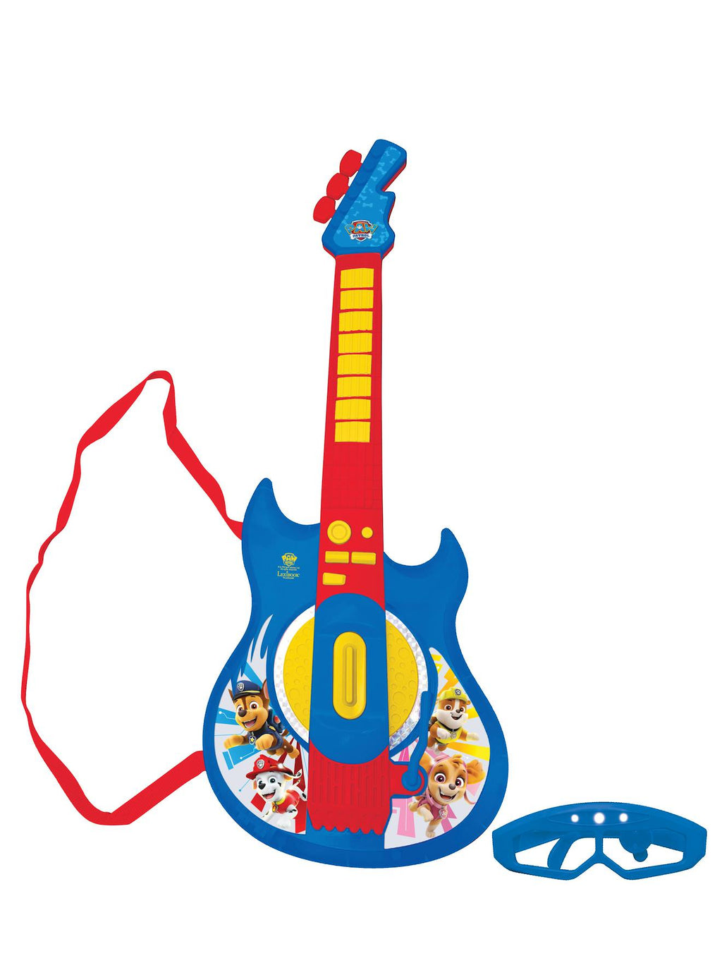 Guitare électronique lumineuse avec lunettes et micro Pat'Patrouille bleu