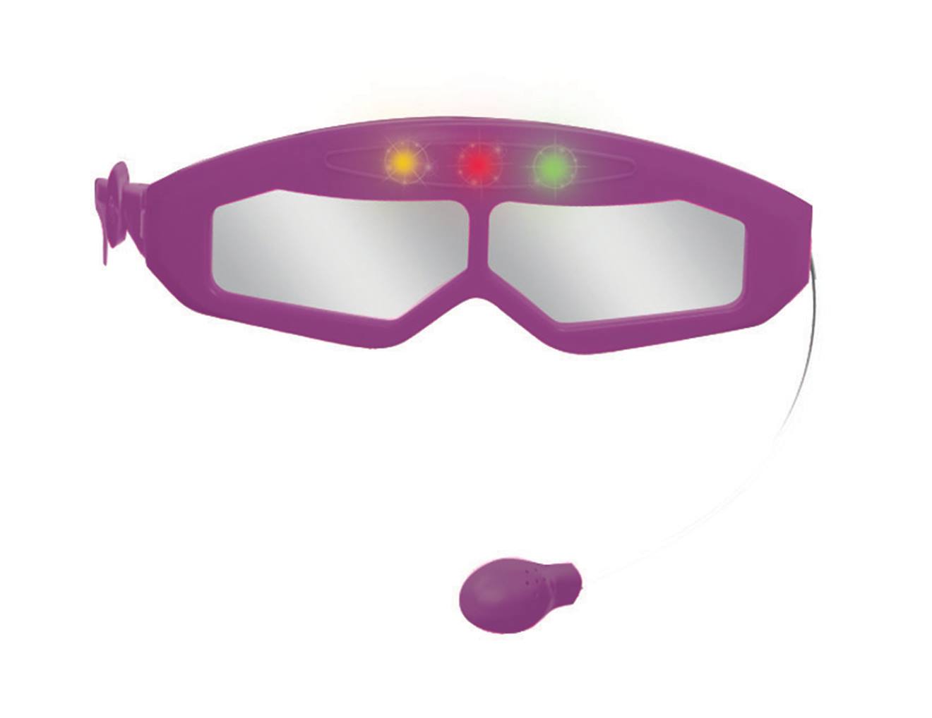 Guitare électronique lumineuse avec lunettes et micro Reine des Neiges violet