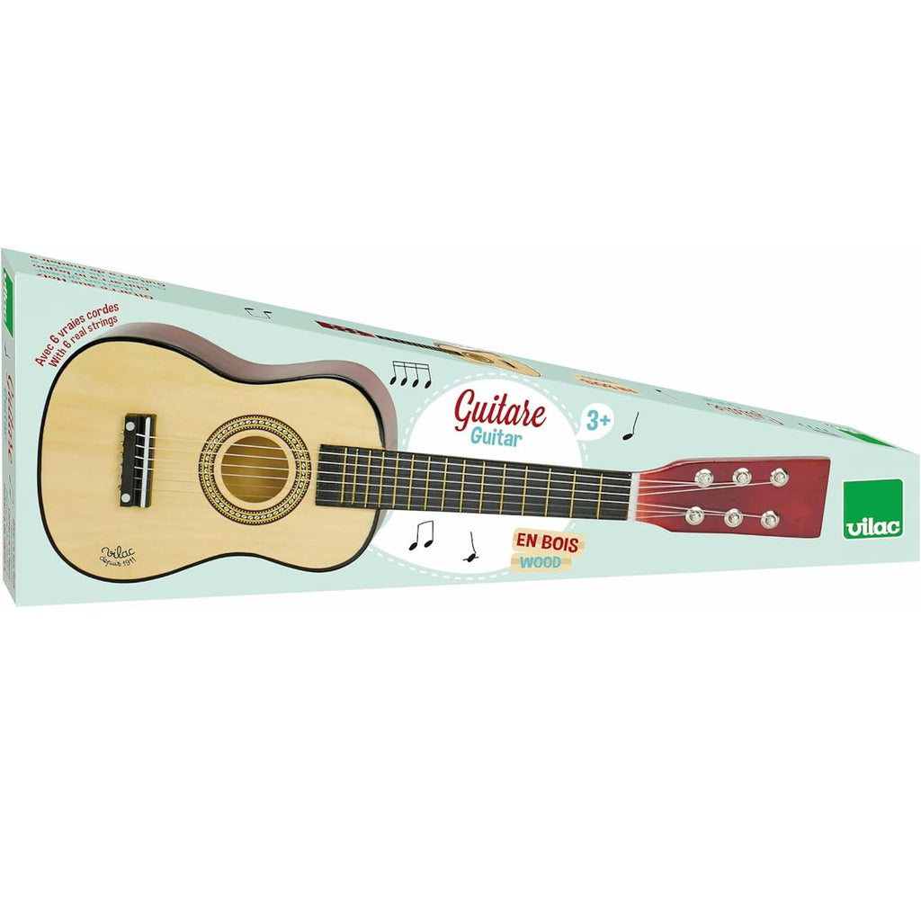 Guitare en bois pour enfant marron