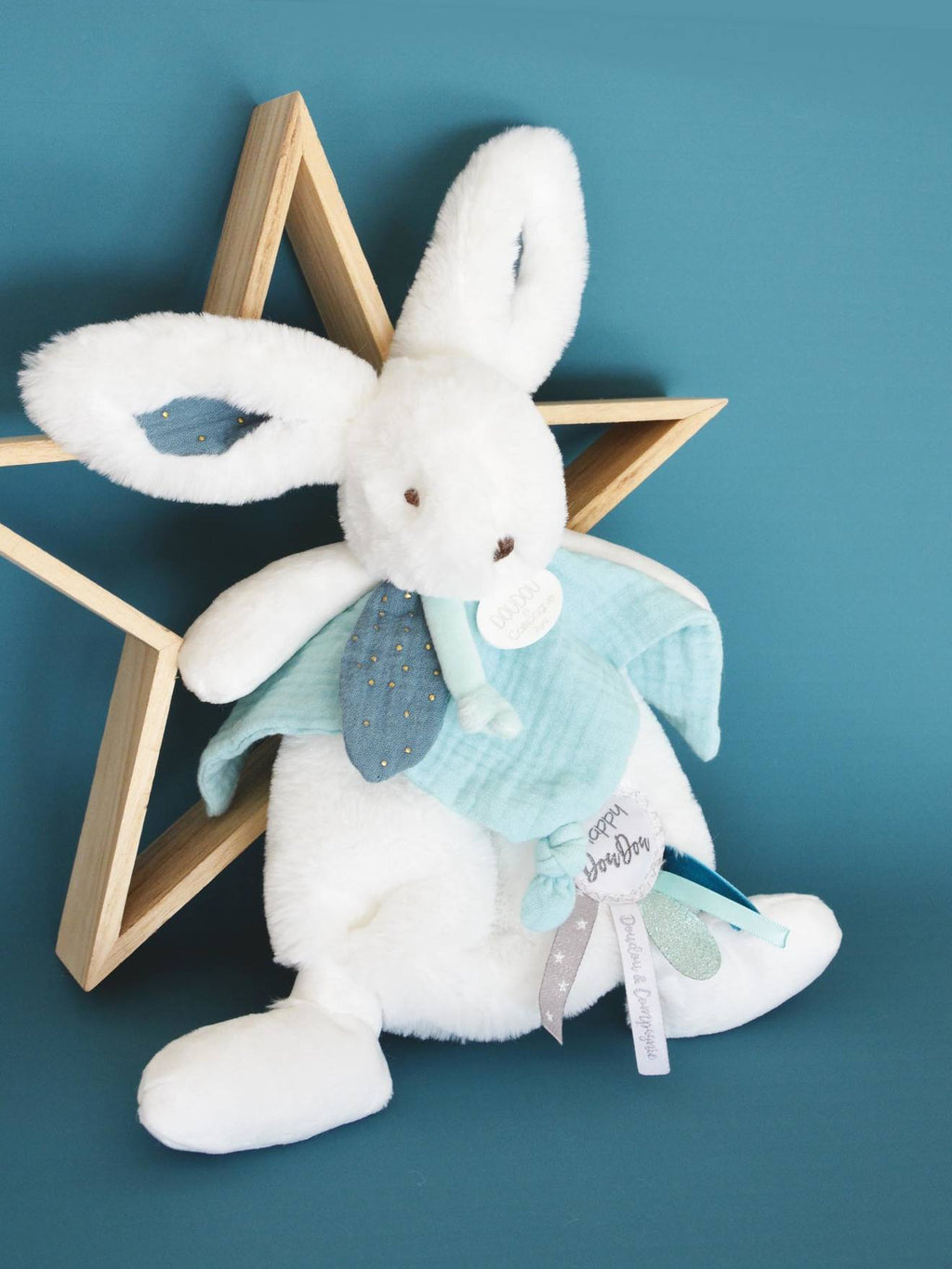 Happy doudou 25cm pop bleu