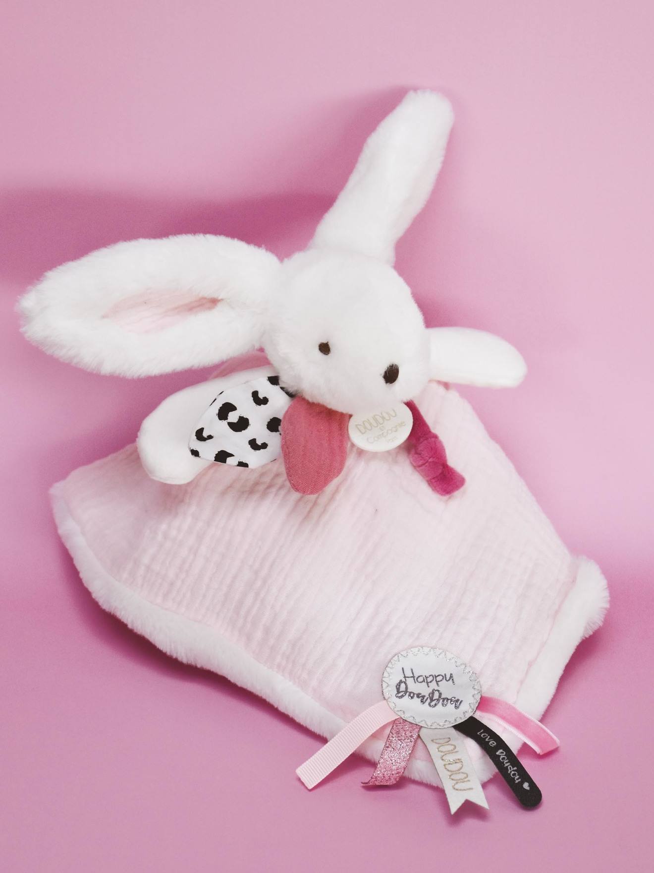 Happy doudou lange 25cm blush rose pâle