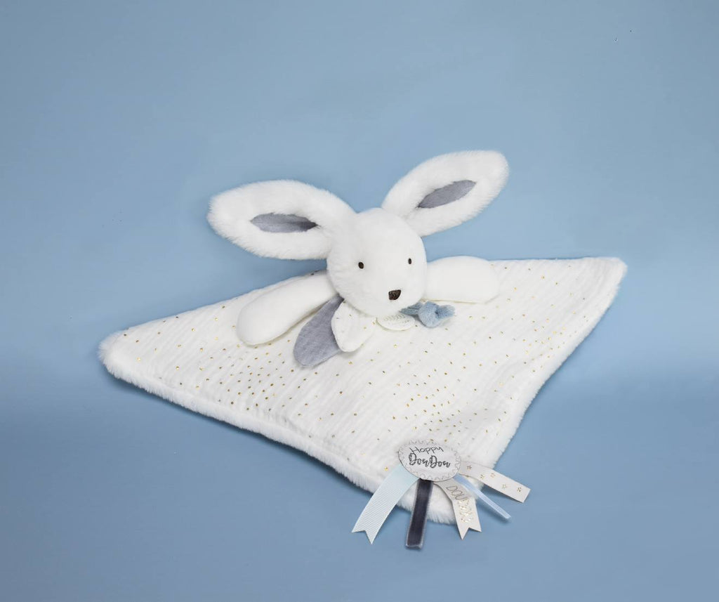 Happy glossy doudou pompon blanc