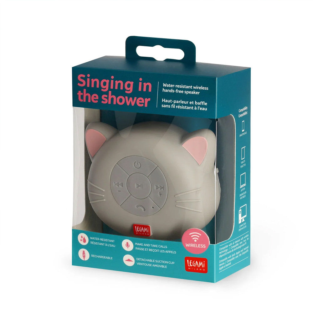 Haut-Parleur de Douche Bluetooth Chat - Accessoire Salle de Bain Originaux